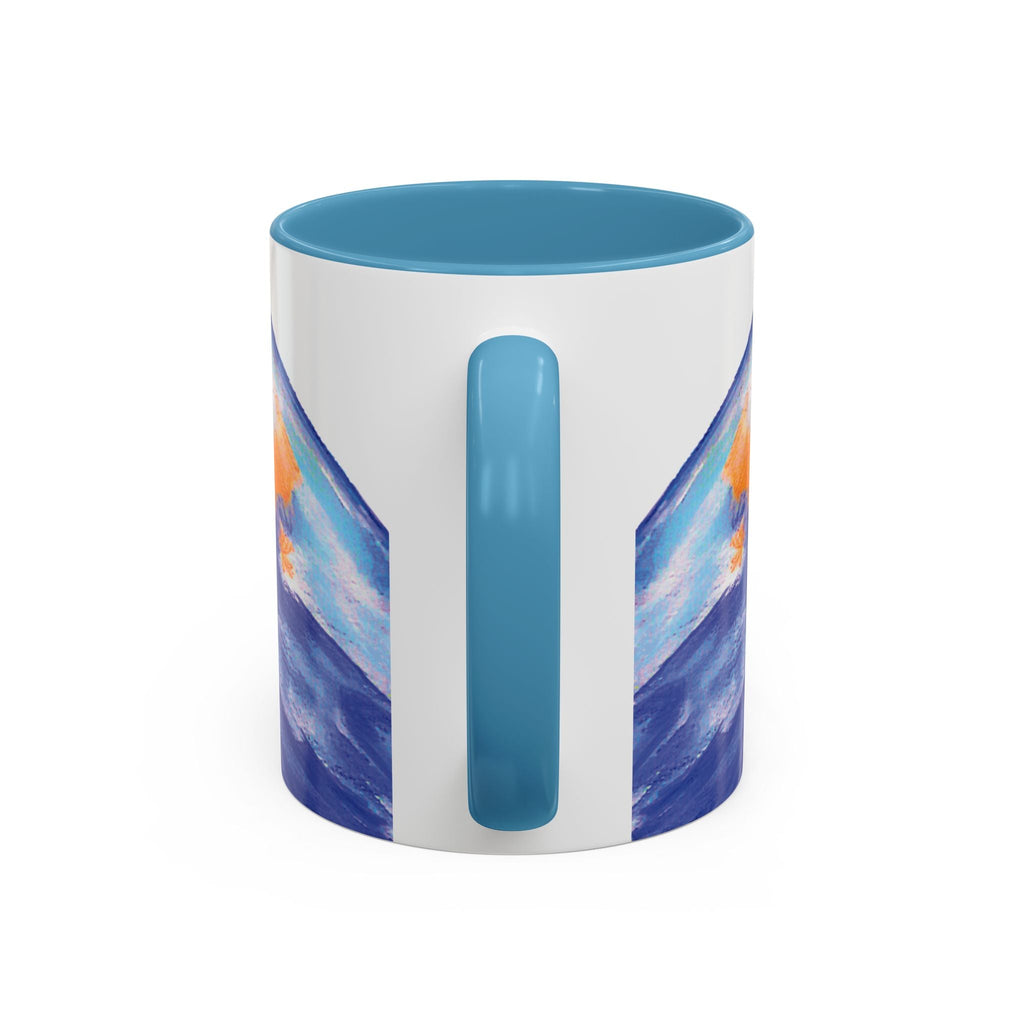 Watercolor Bluebird Two Tone Ceramic Coffee Mugs - Blue Cava