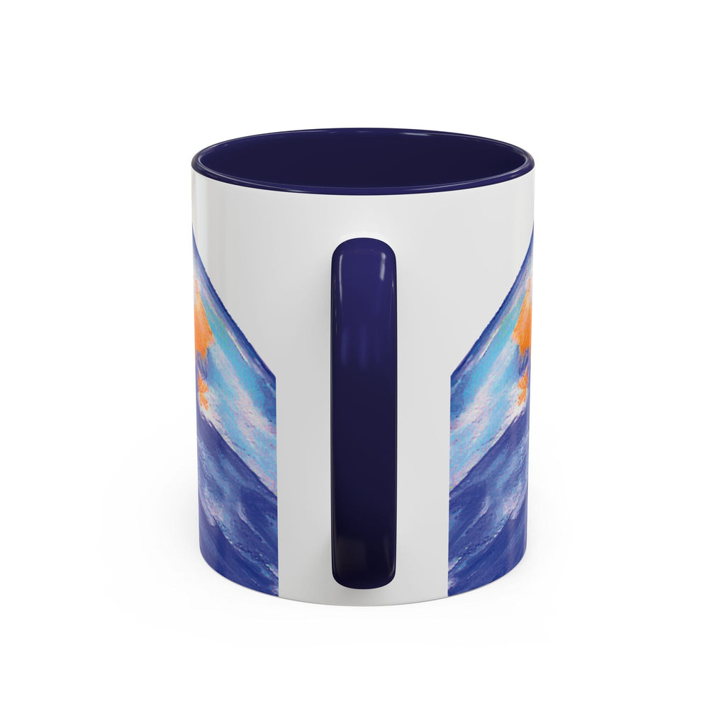 Watercolor Bluebird Two Tone Ceramic Coffee Mugs - Blue Cava