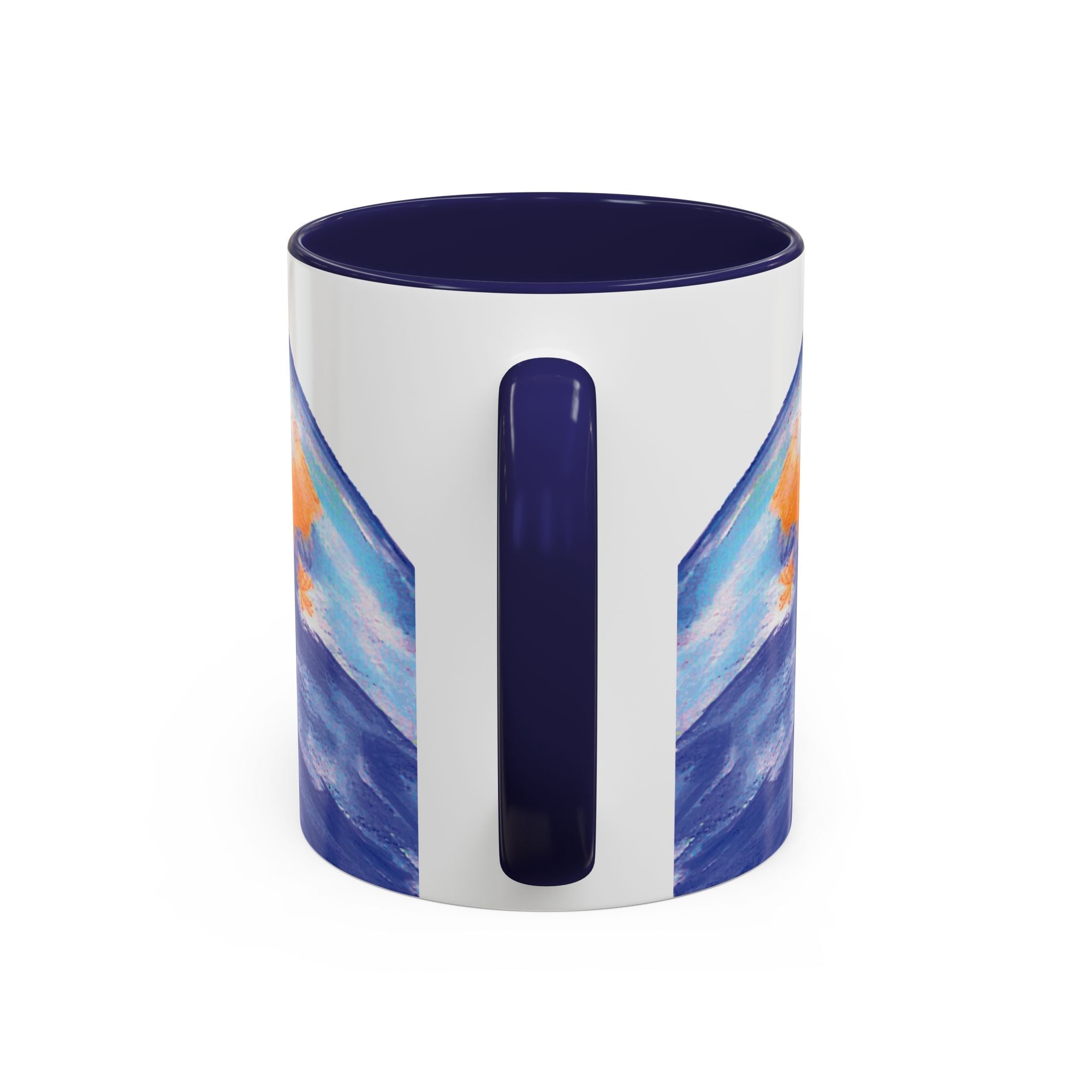 Watercolor Bluebird Two Tone Ceramic Coffee Mugs - Blue Cava