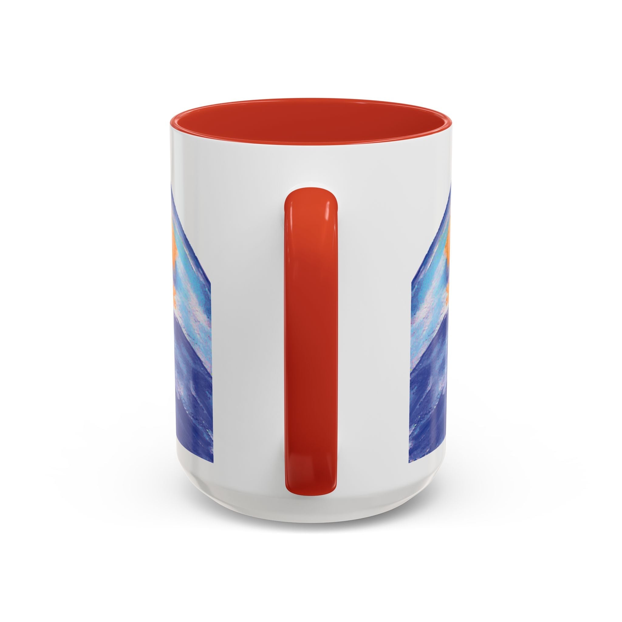 Watercolor Bluebird Two Tone Ceramic Coffee Mugs - Blue Cava