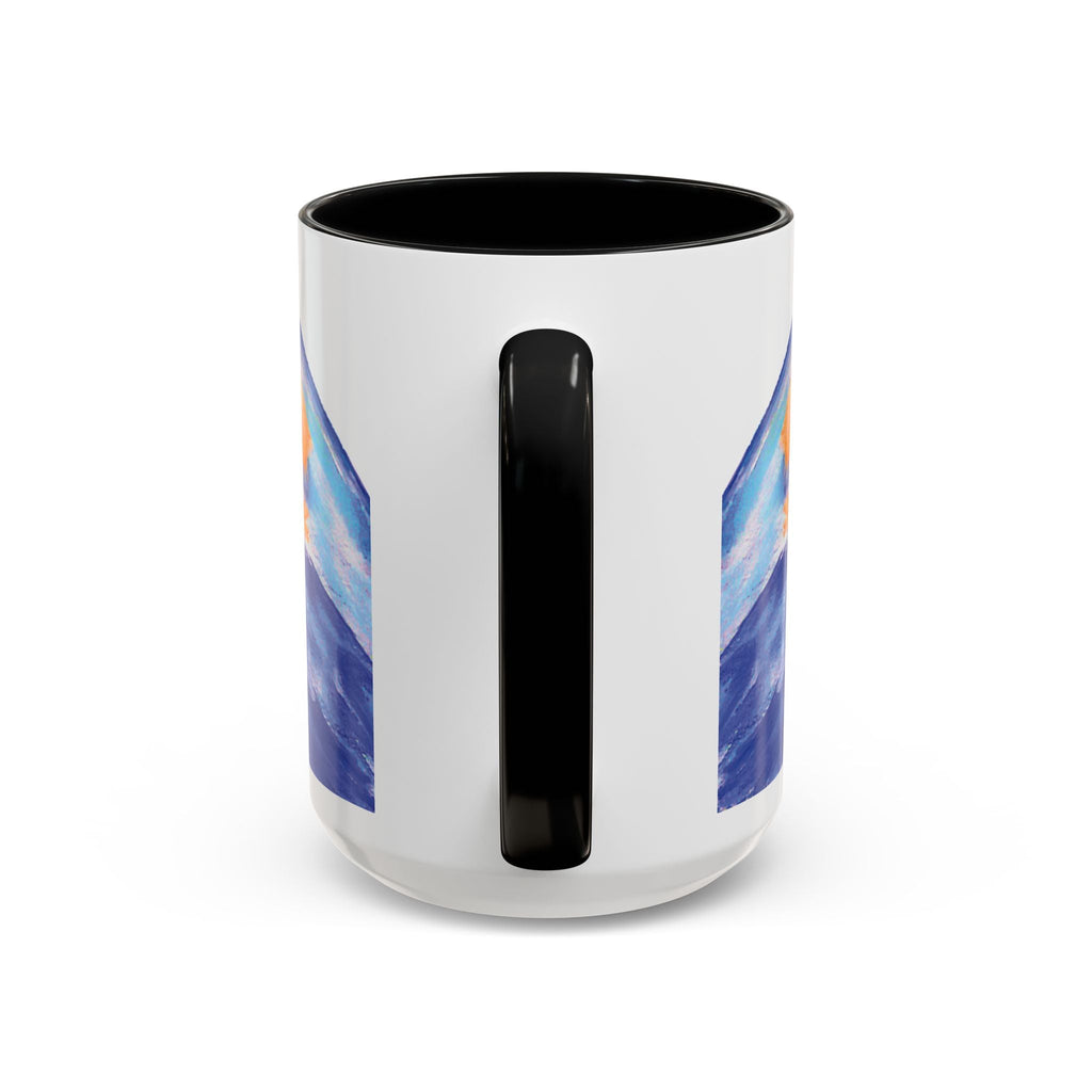 Watercolor Bluebird Two Tone Ceramic Coffee Mugs - Blue Cava
