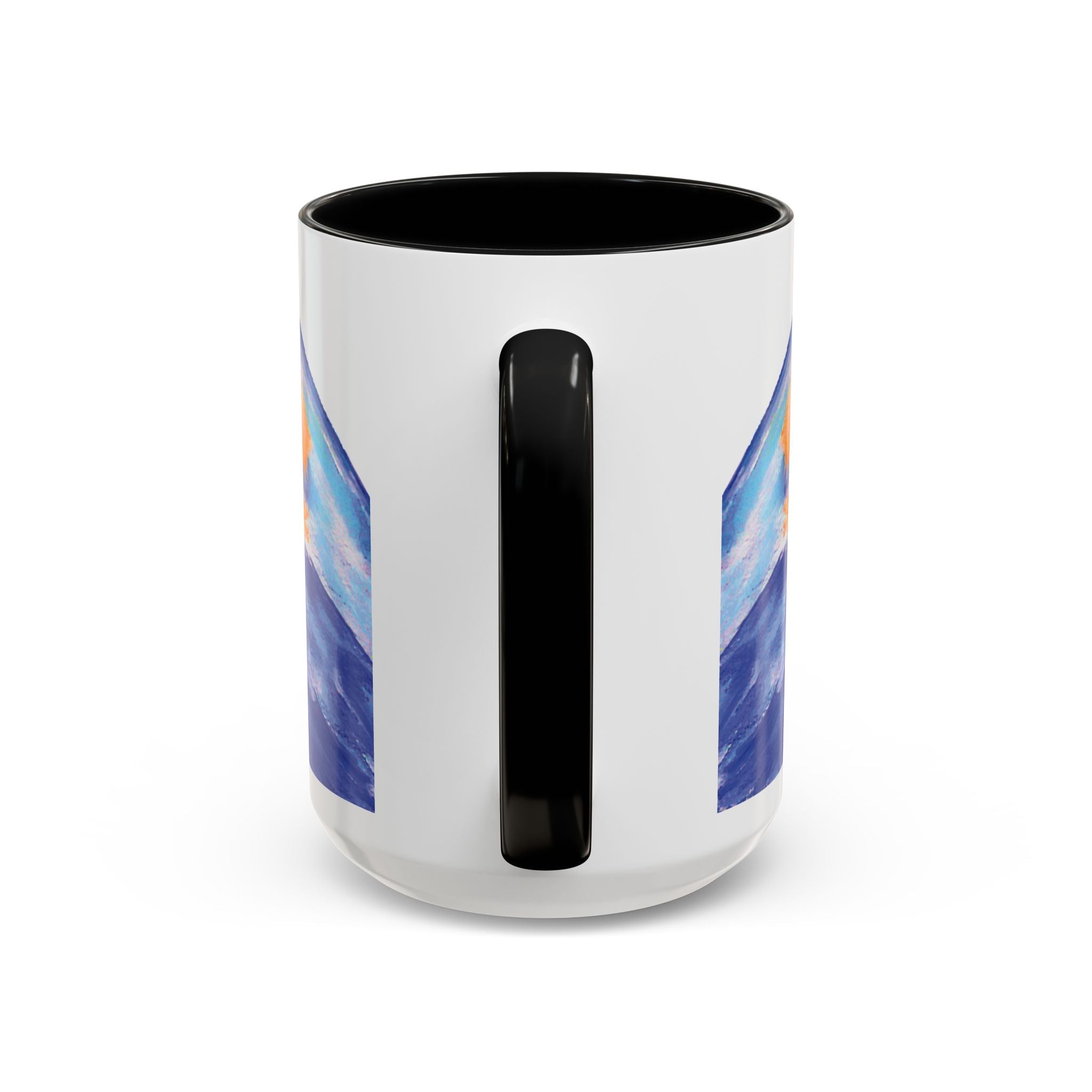 Watercolor Bluebird Two Tone Ceramic Coffee Mugs - Blue Cava