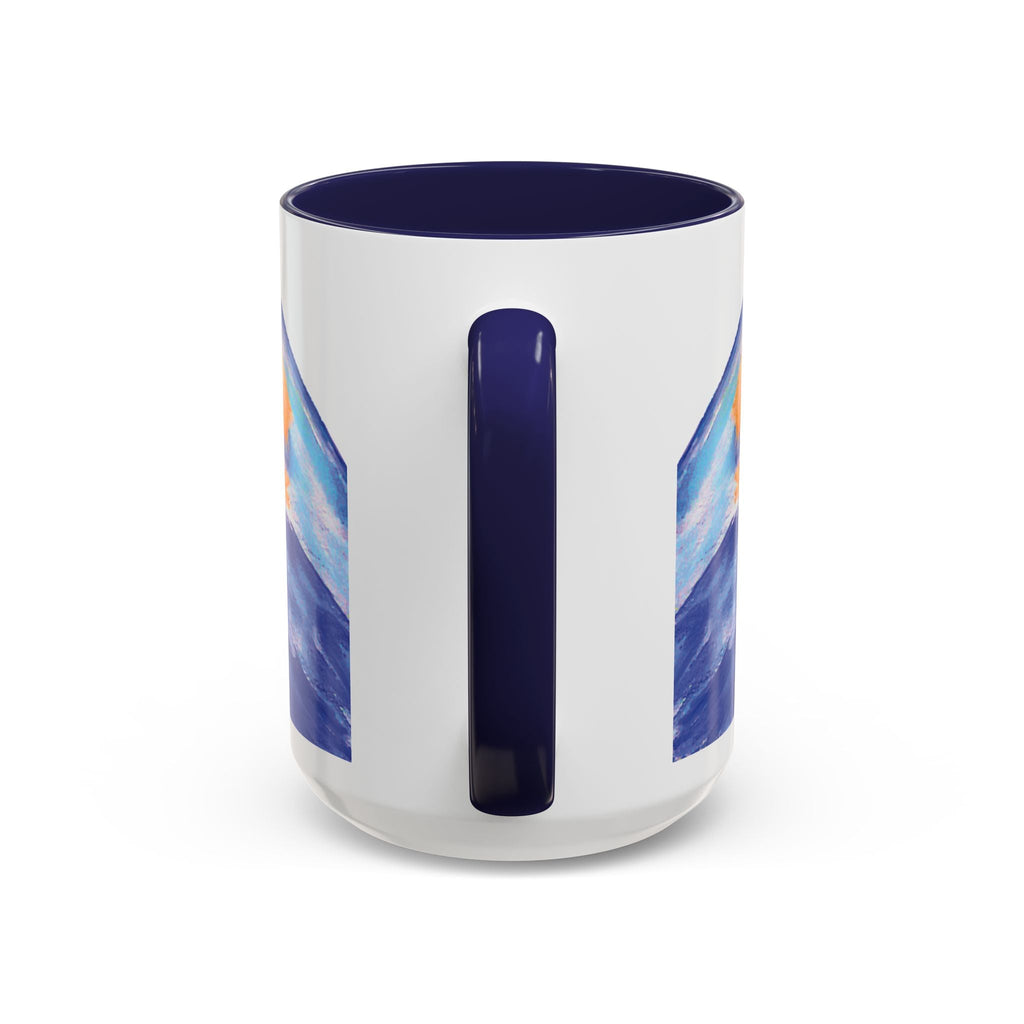 Watercolor Bluebird Two Tone Ceramic Coffee Mugs - Blue Cava
