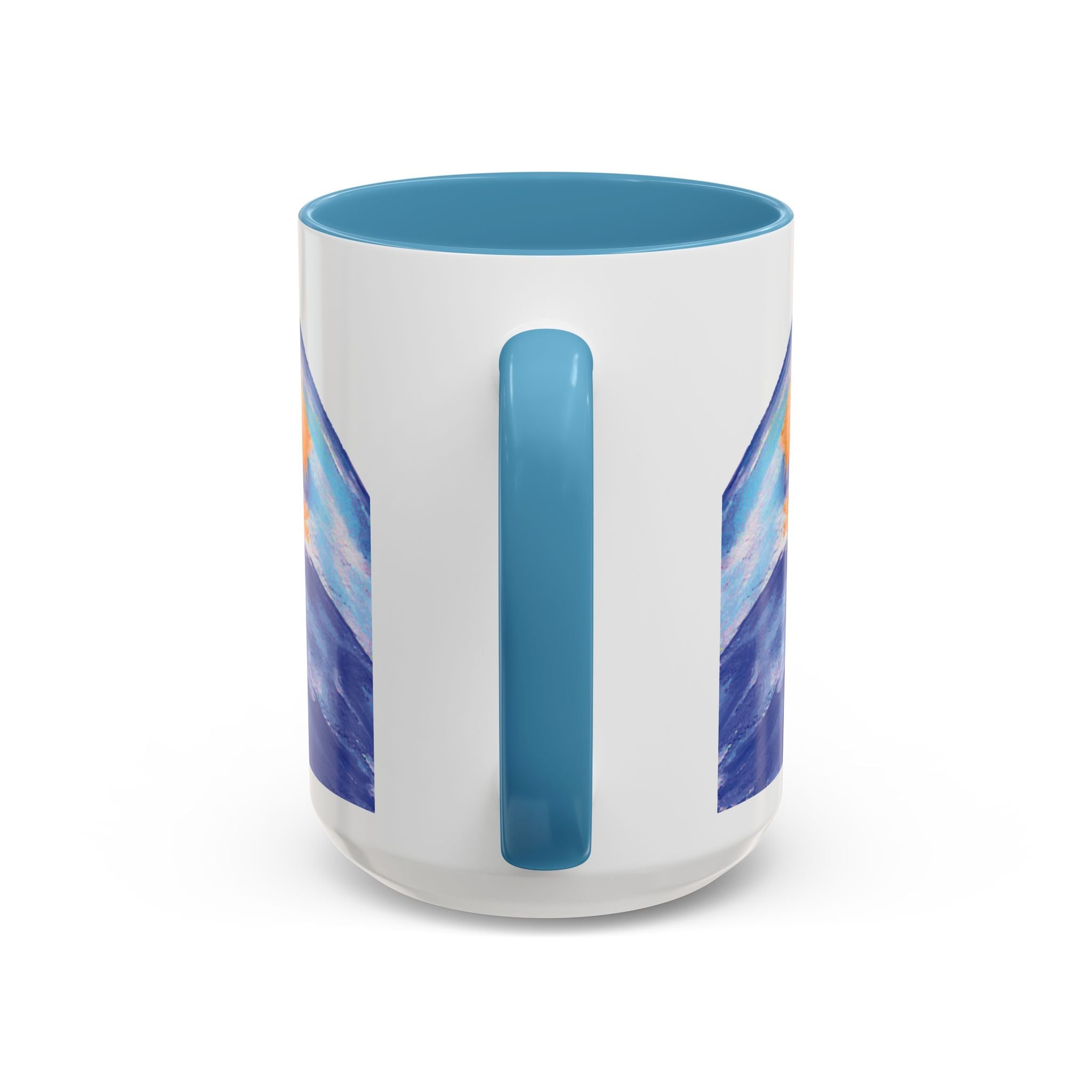 Watercolor Bluebird Two Tone Ceramic Coffee Mugs - Blue Cava