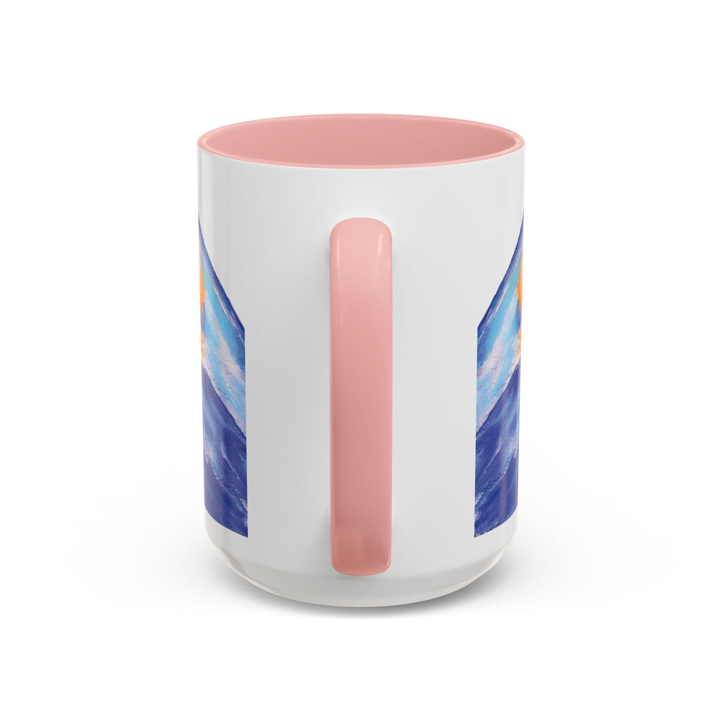 Watercolor Bluebird Two Tone Ceramic Coffee Mugs - Blue Cava