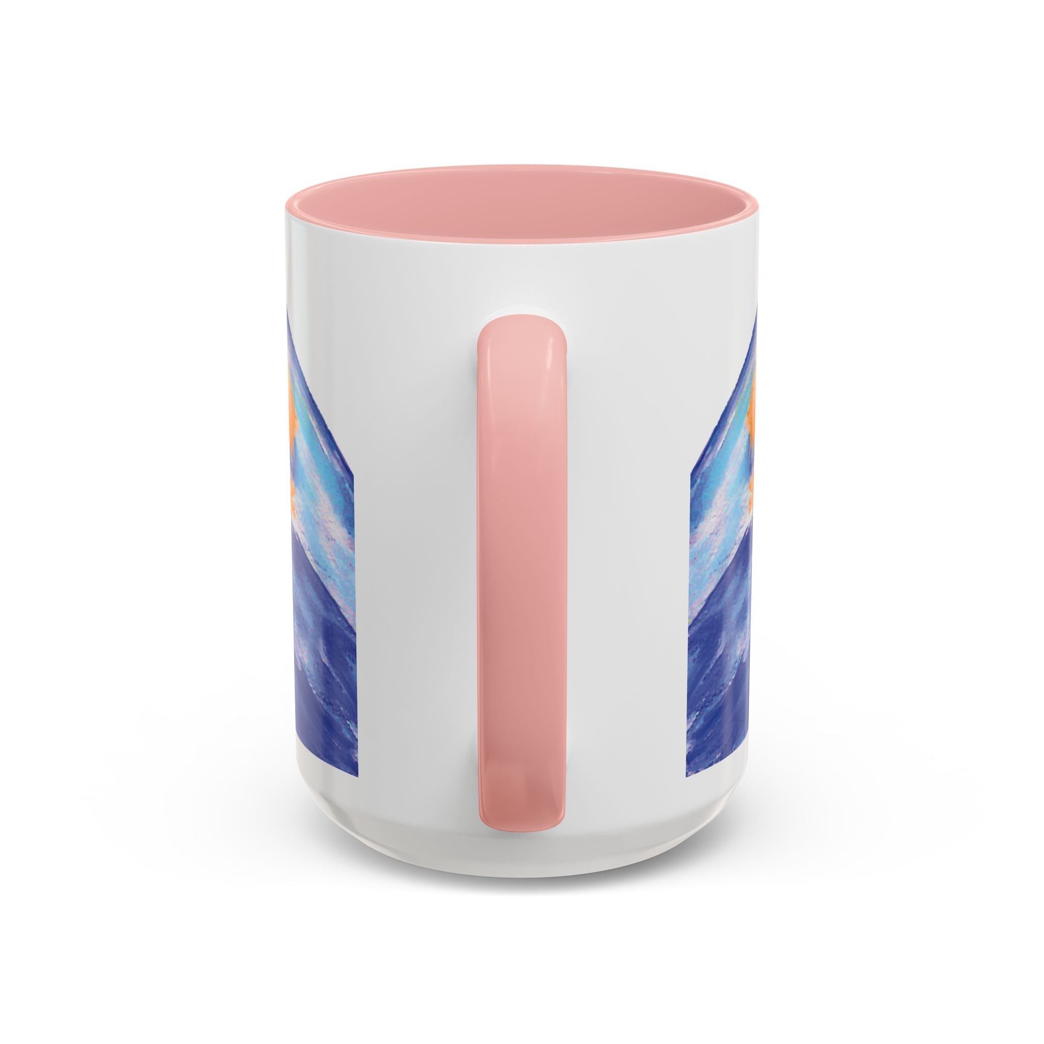 Watercolor Bluebird Two Tone Ceramic Coffee Mugs - Blue Cava