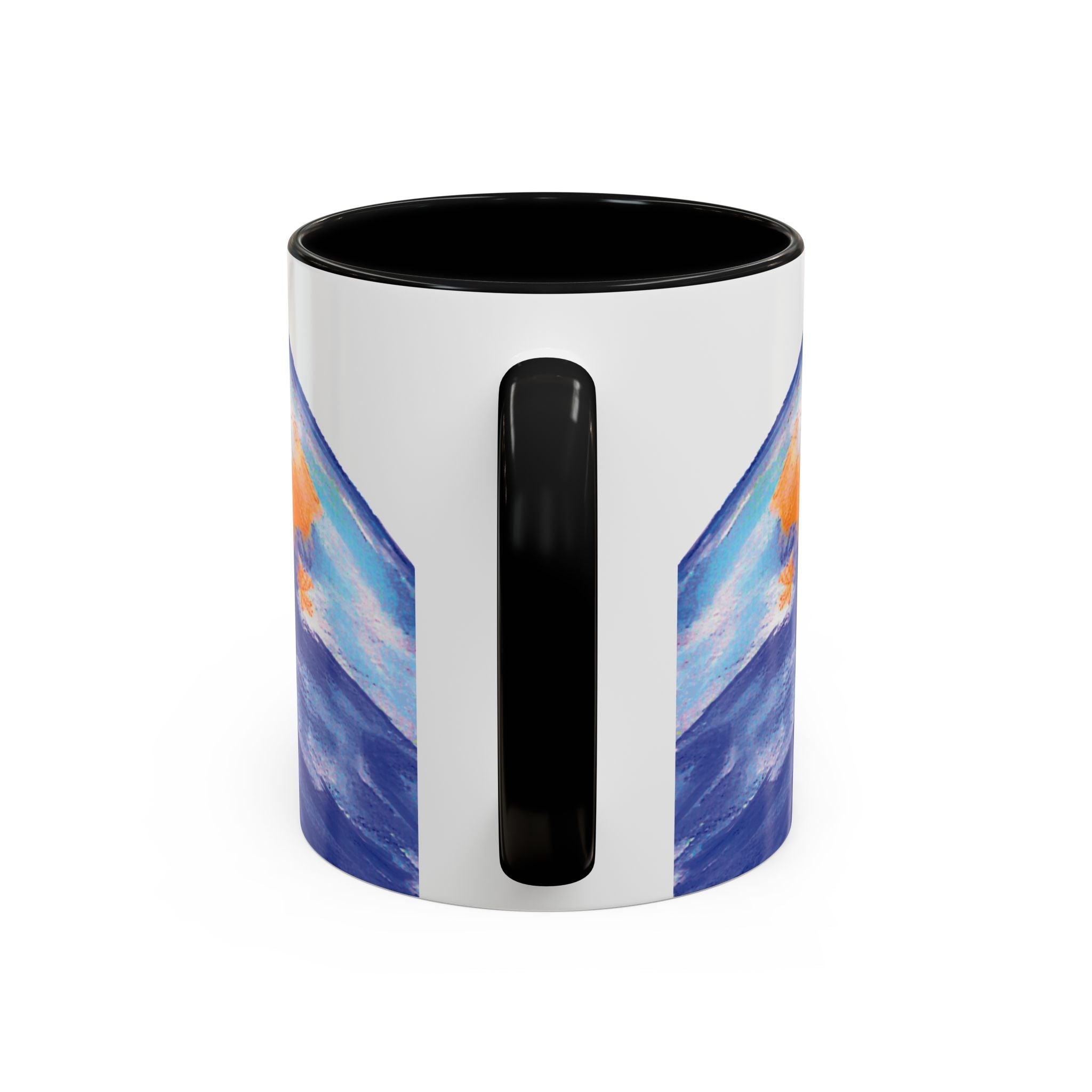 Watercolor Bluebird Two Tone Ceramic Coffee Mugs - Blue Cava