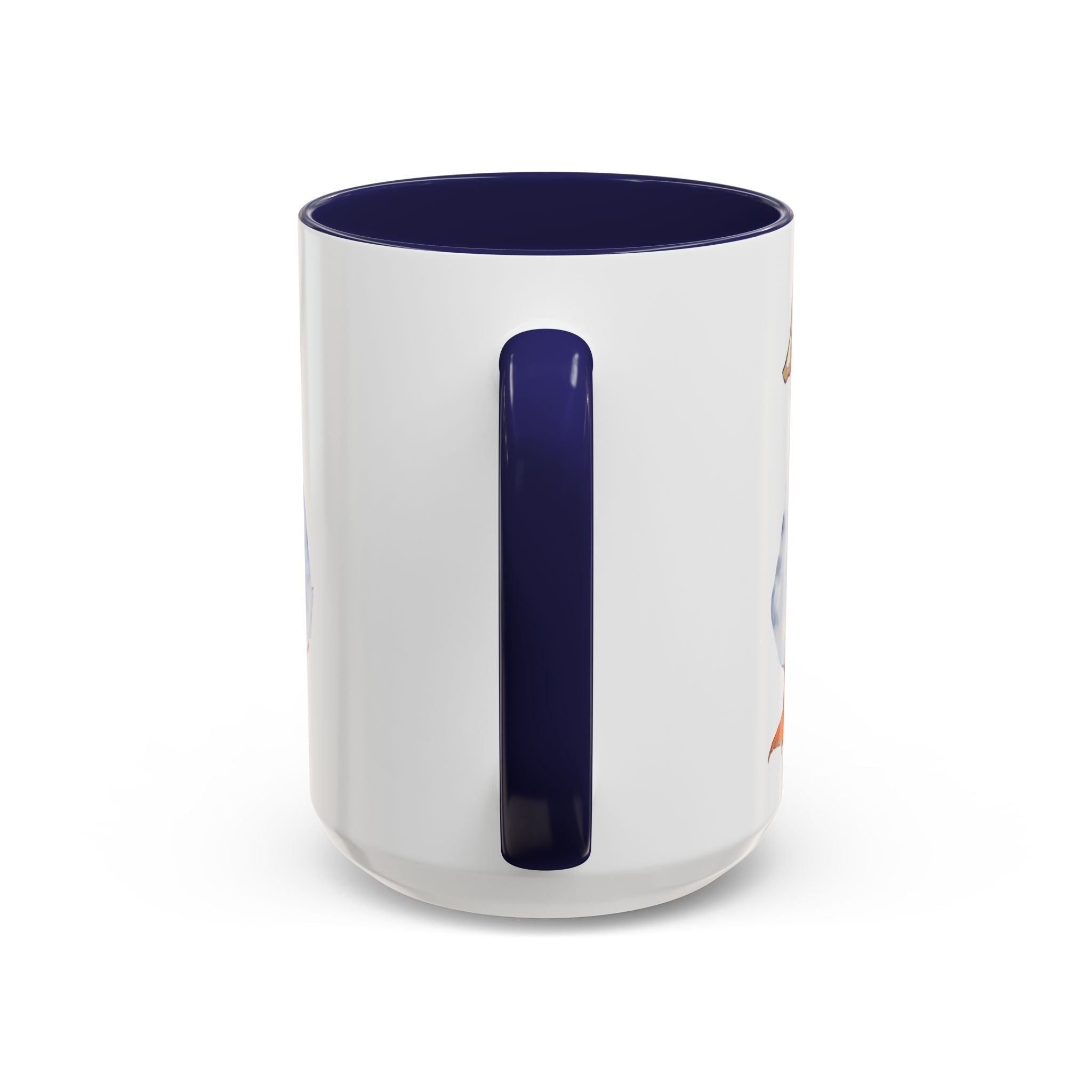 Watercolor Duck Two Tone Ceramic Coffee Mugs - Blue Cava