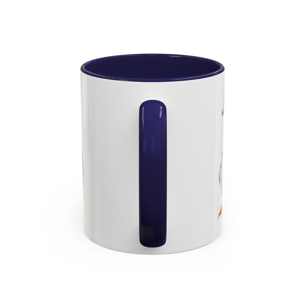 Watercolor Duck Two Tone Ceramic Coffee Mugs - Blue Cava