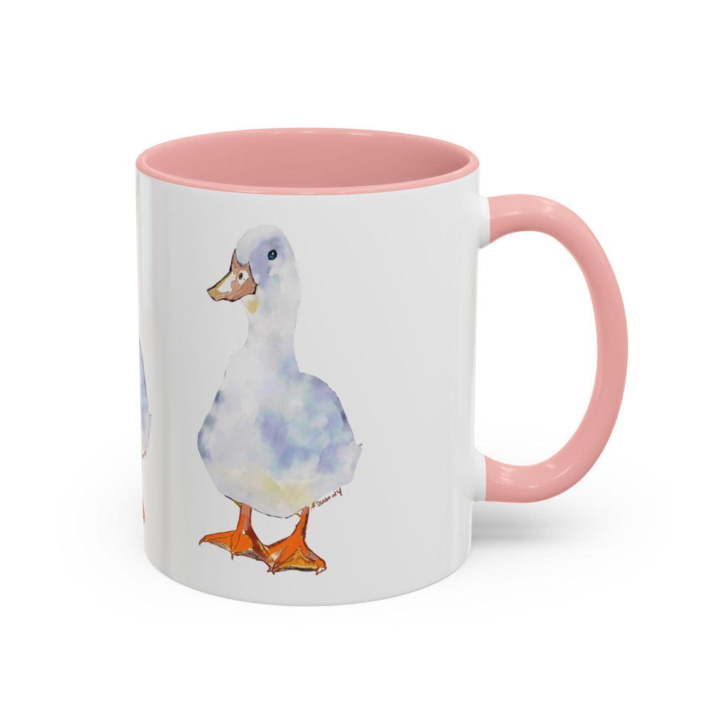 Watercolor Duck Two Tone Ceramic Coffee Mugs - Blue Cava