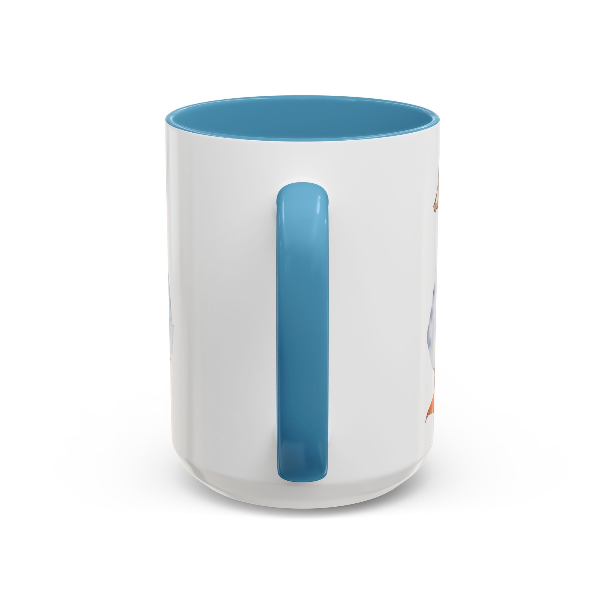 Watercolor Duck Two Tone Ceramic Coffee Mugs - Blue Cava