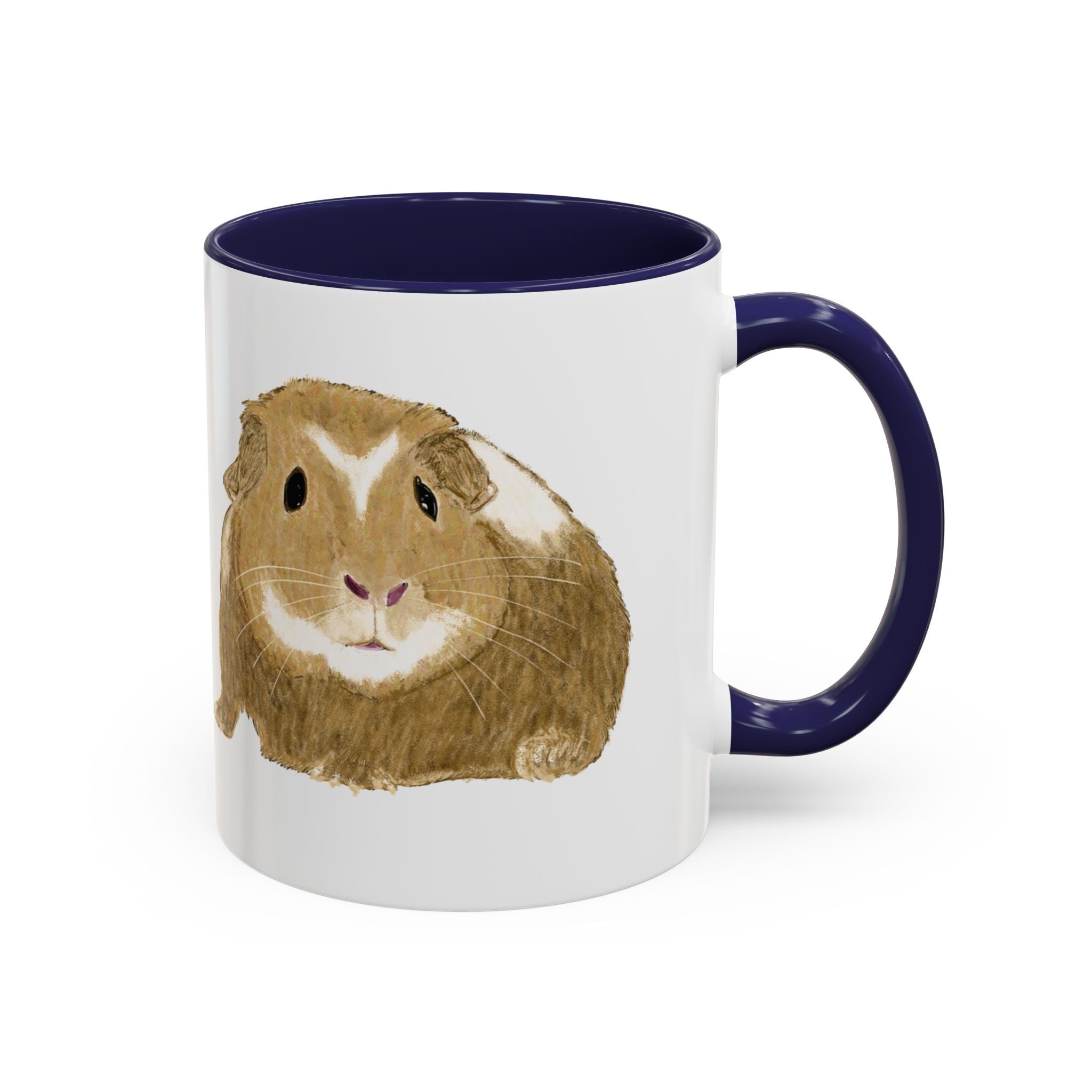 Wishbone Guinea Pig Two Tone Ceramic Coffee Mugs - Blue Cava