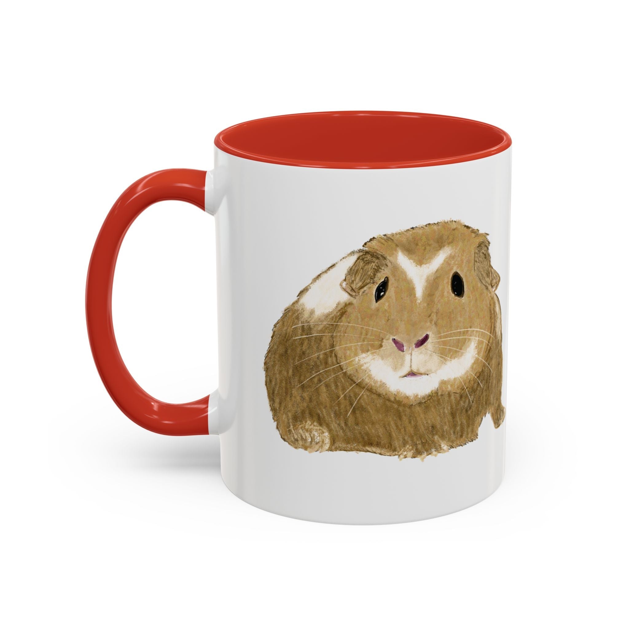 Wishbone Guinea Pig Two Tone Ceramic Coffee Mugs - Blue Cava