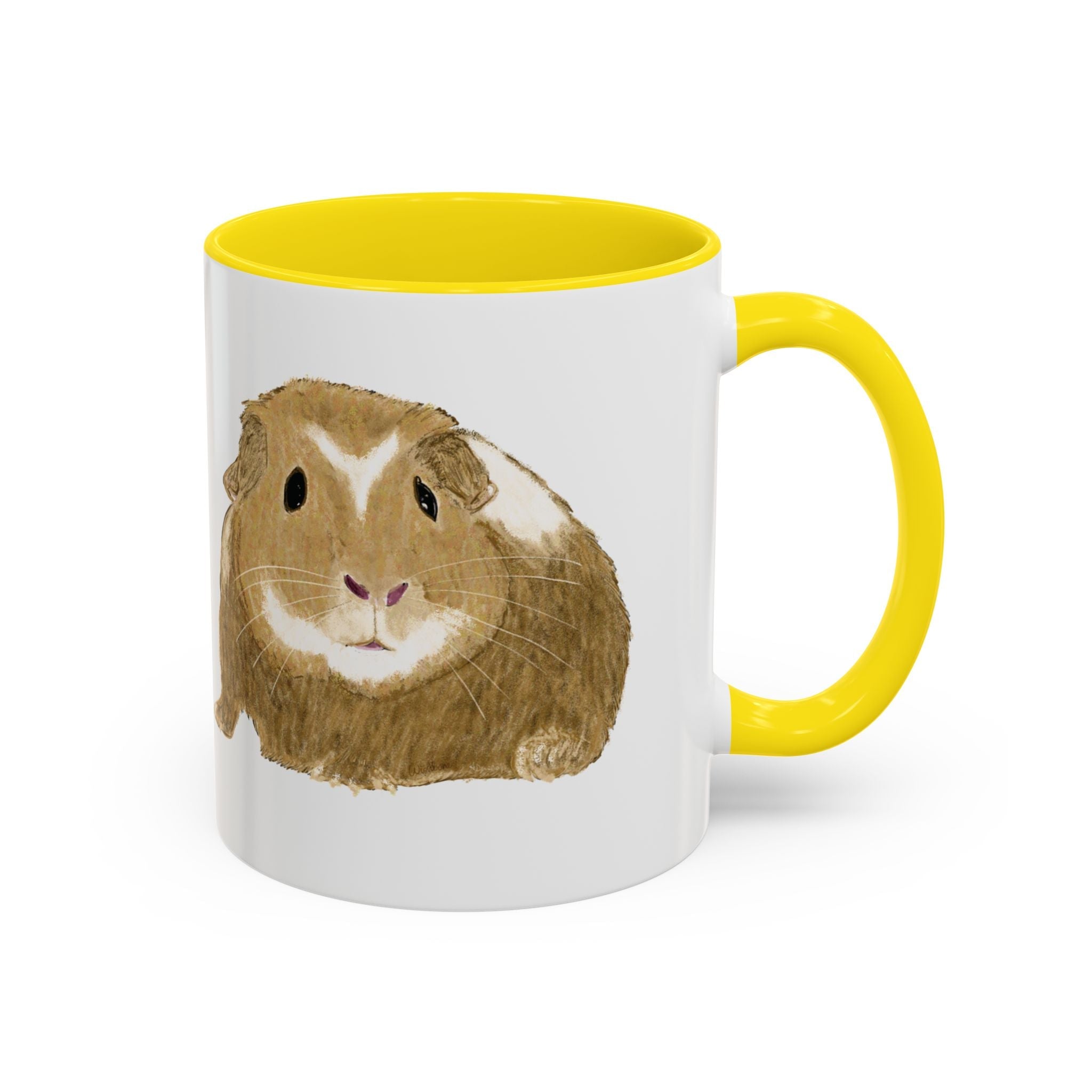 Wishbone Guinea Pig Two Tone Ceramic Coffee Mugs - Blue Cava