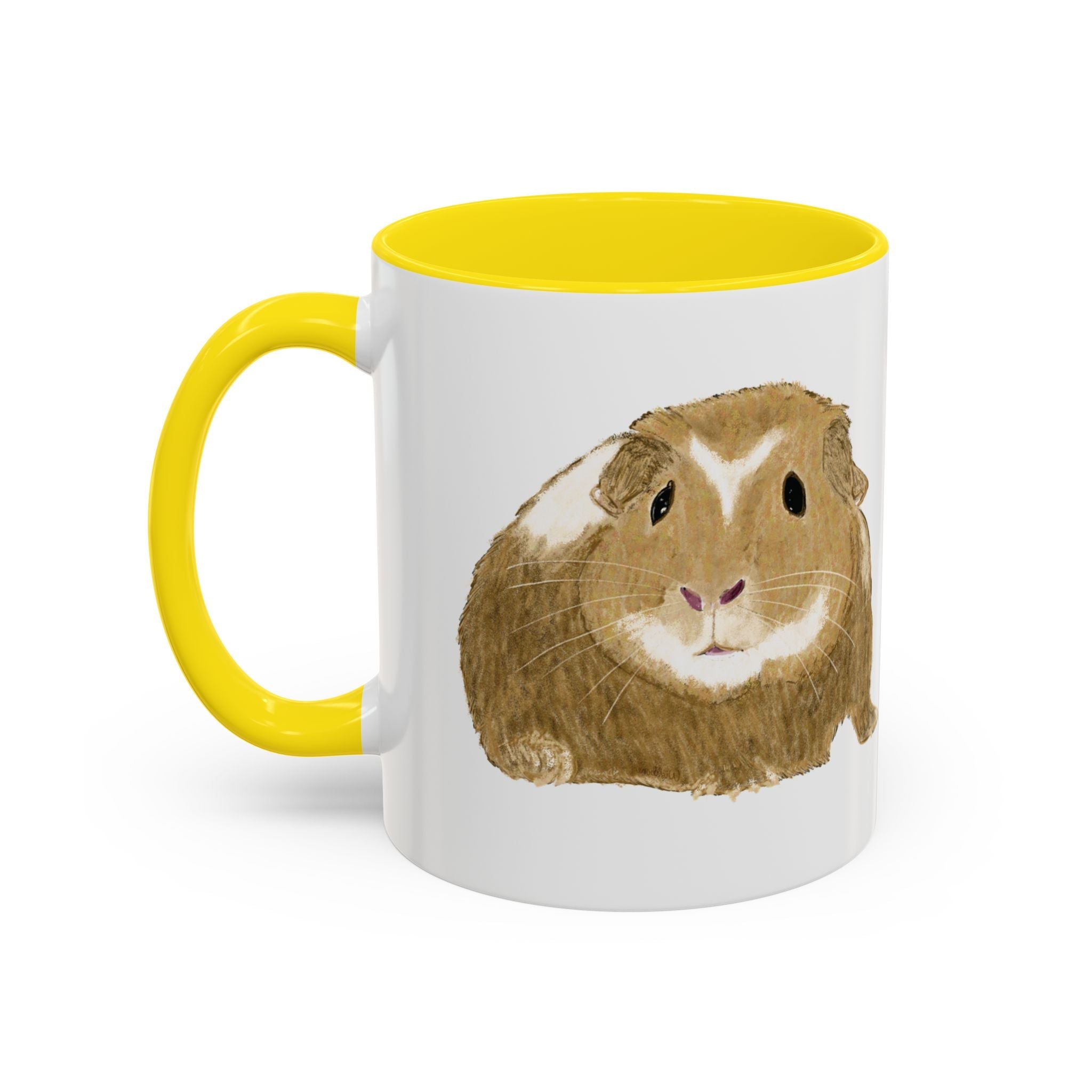 Wishbone Guinea Pig Two Tone Ceramic Coffee Mugs - Blue Cava
