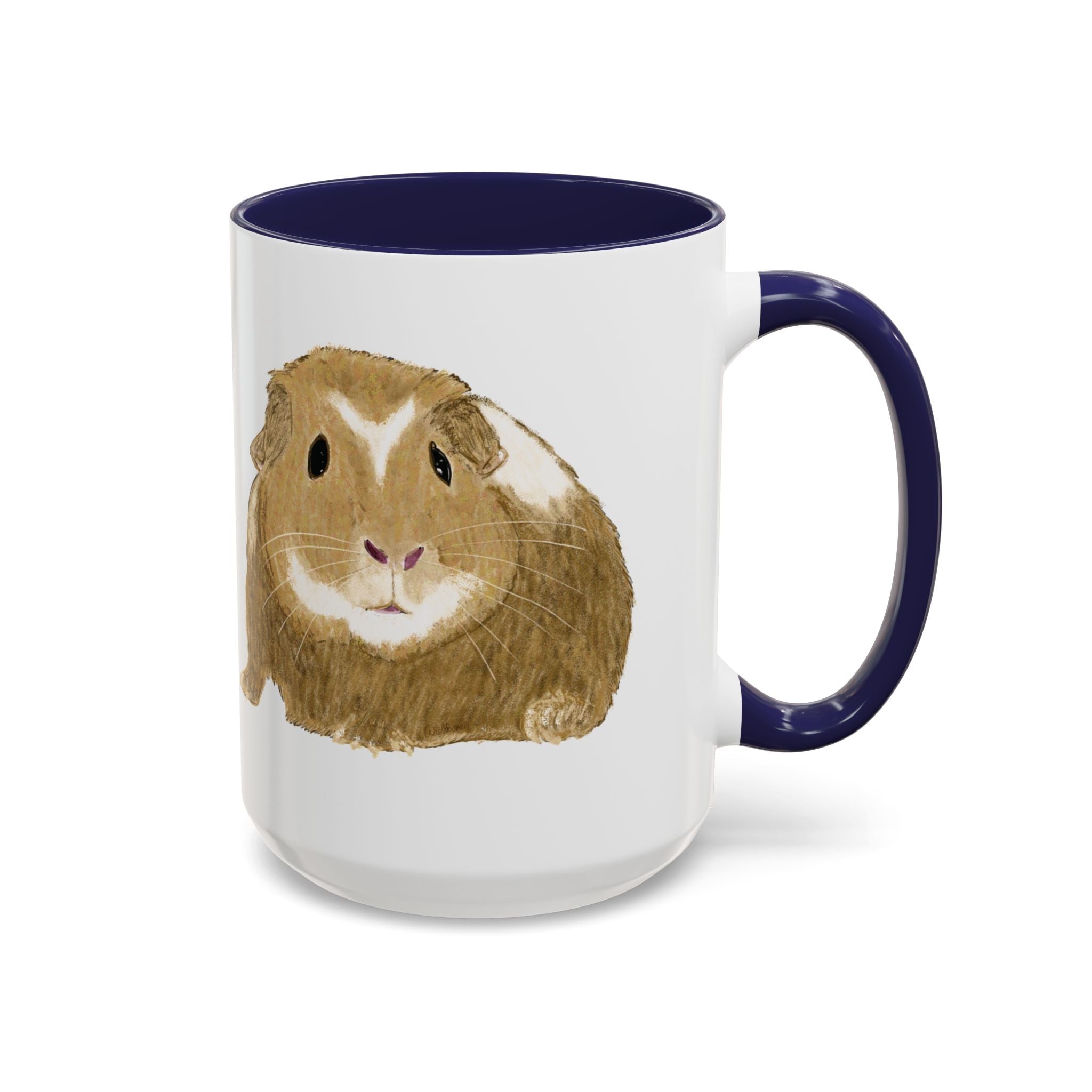 Wishbone Guinea Pig Two Tone Ceramic Coffee Mugs - Blue Cava