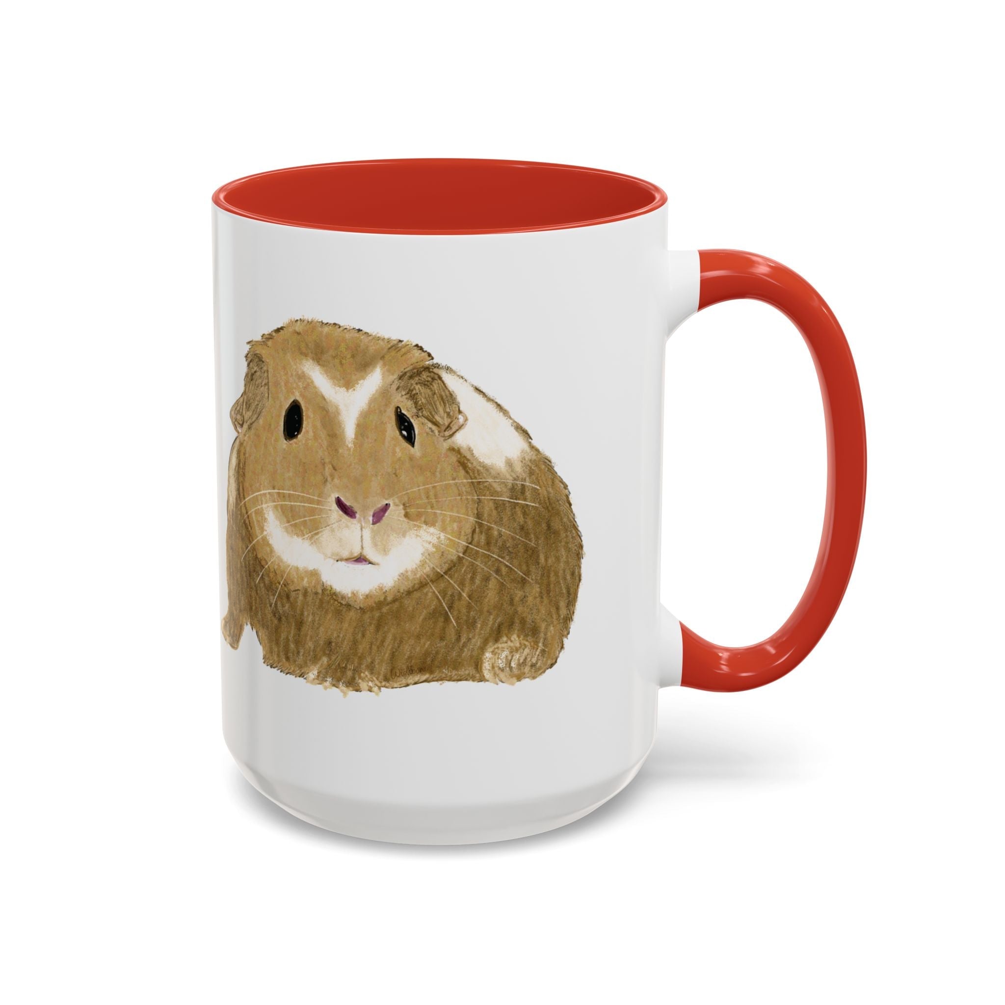 Wishbone Guinea Pig Two Tone Ceramic Coffee Mugs - Blue Cava