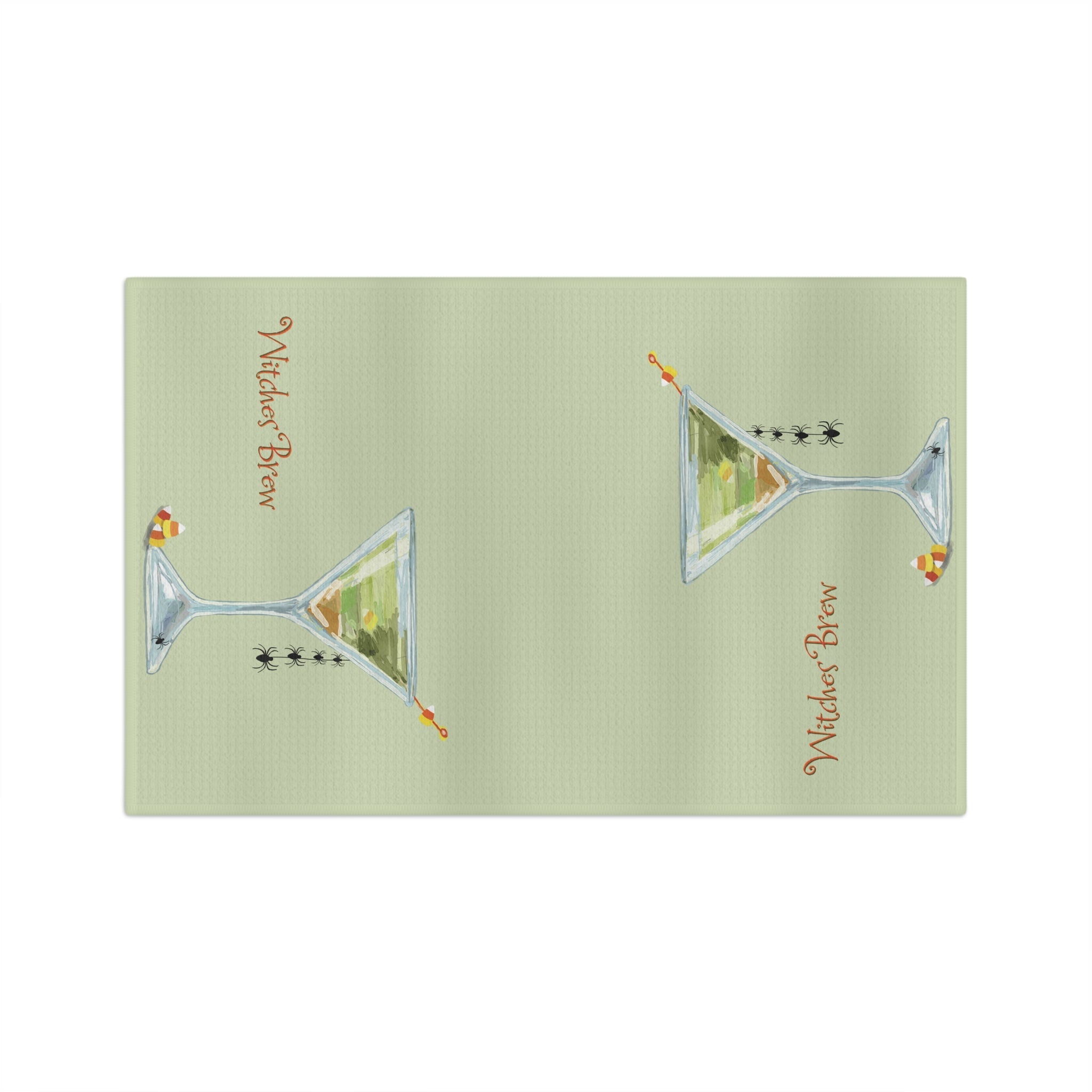 Witches Brew Microfiber Waffle Kitchen Towel - Blue Cava