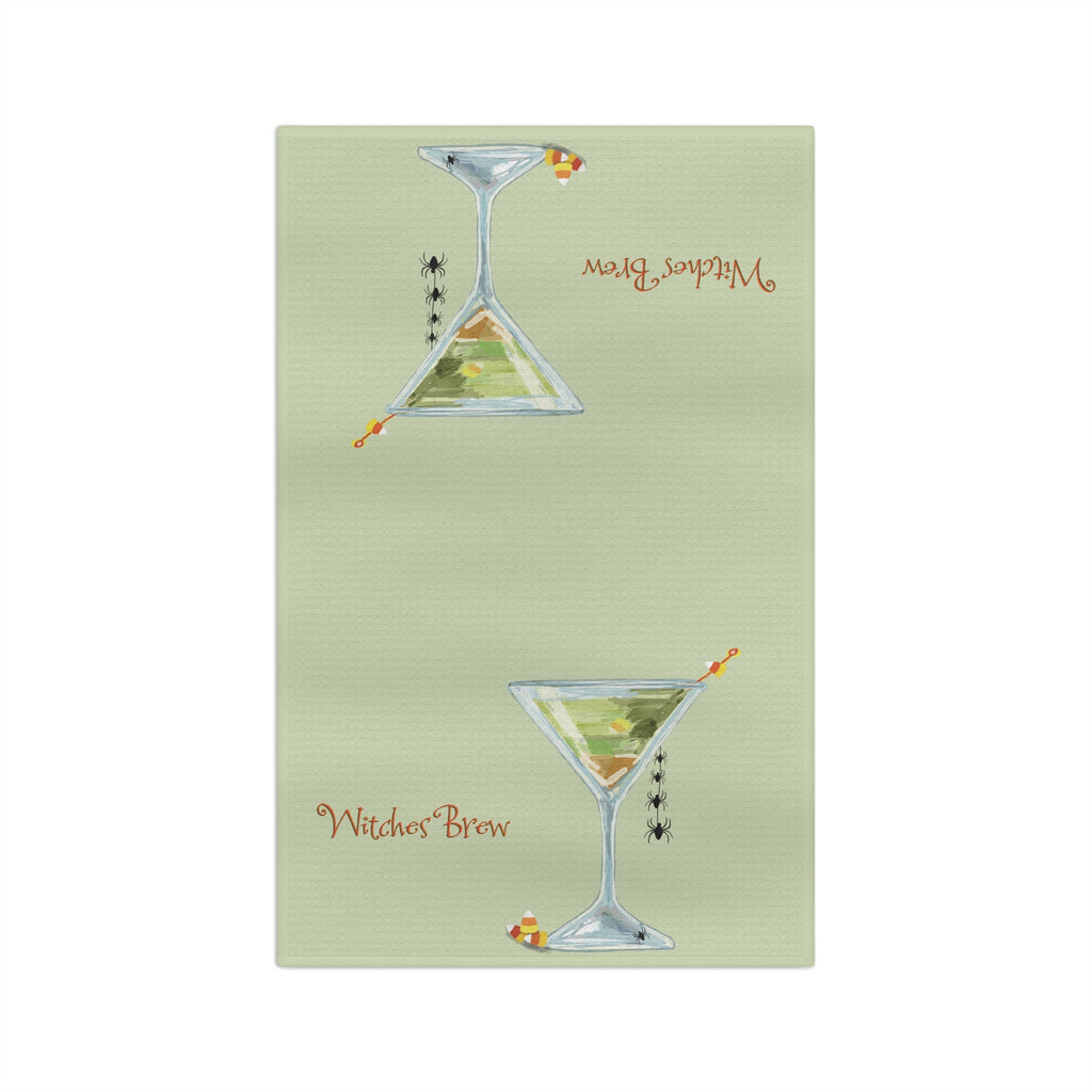 Witches Brew Microfiber Waffle Kitchen Towel - Blue Cava